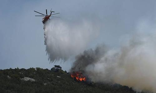 Φωτιά στην περιοχή Πλατανιά Ορωπού χωρίς ενεργό μέτωπο, σε ετοιμότητα οι κάτοικοι