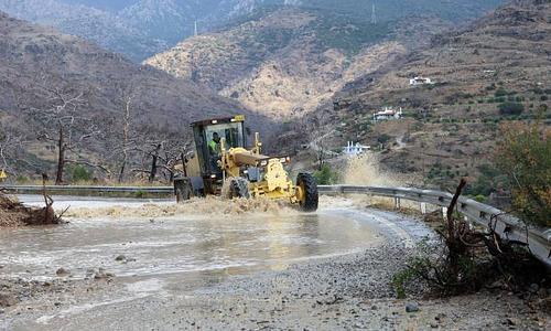 Δύσκολες συνθήκες λόγω πλημμυρών στην περιοχή του Δήμου Αμαρίου