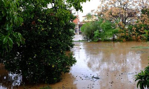 Πλημμύρες στον Πλατανιά λόγω υπερχείλισης χειμάρρων