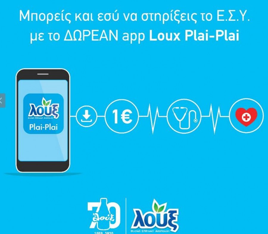 Loux plai-plai,η εφαρμογή που στηρίζει το Εθνικό Σύστημα Υγείας